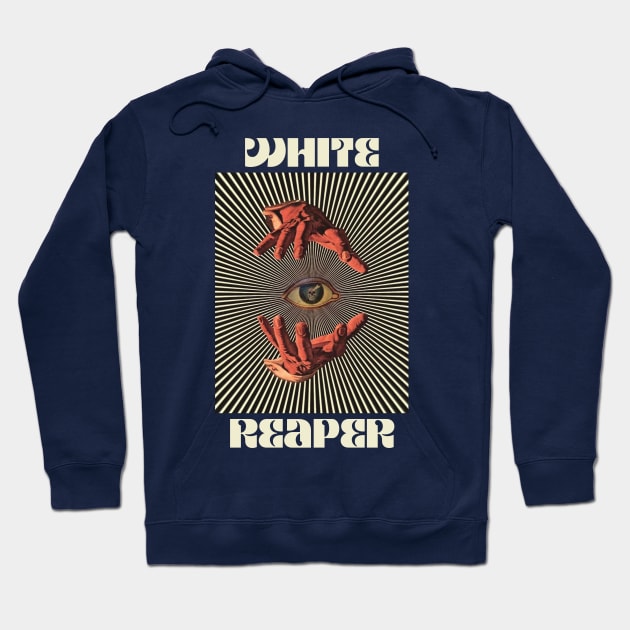 Hand Eyes White Reaper Hoodie by Kiho Jise